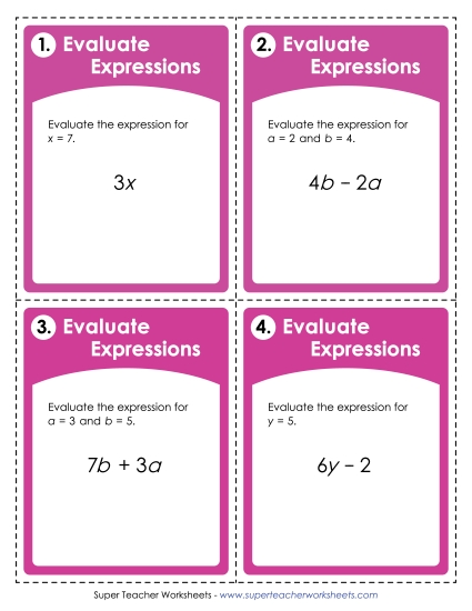 Basic Level: Positive Whole Numbers - Task Cards (Basic) (Printable PDF Worksheet)