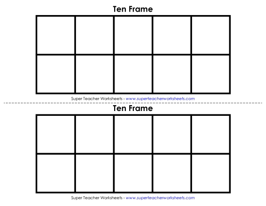 Blank Frames - Ten-Frame (Blank) (Printable PDF Worksheet)