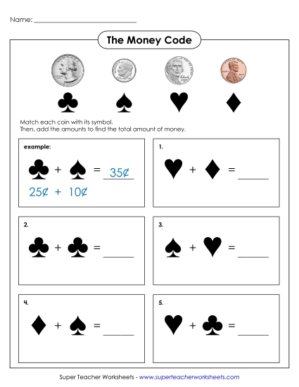 Worksheets - The Money Code (Basic) (Printable PDF Worksheet)