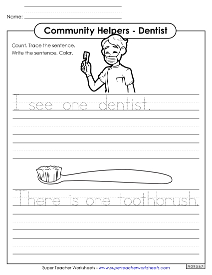 Early Literacy - Trace and Write (Printable PDF Worksheet)
