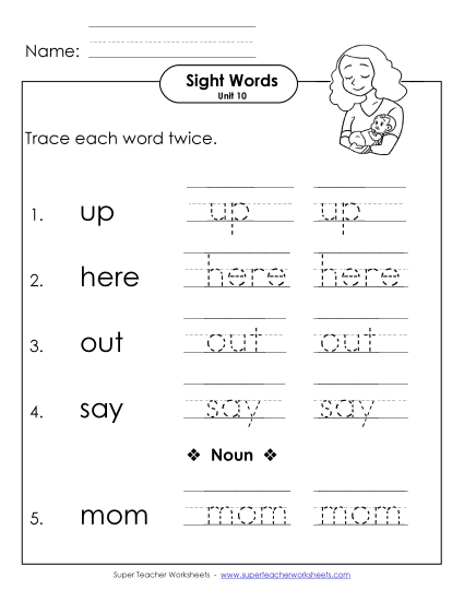 Worksheets - Trace Twice (Unit 10) (Printable PDF Worksheet)