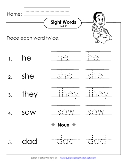 Worksheets - Trace Twice (Unit 11) (Printable PDF Worksheet)