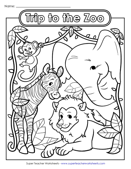 Advanced Pictures (For Older Students) - Trip to the Zoo (Printable PDF Worksheet)