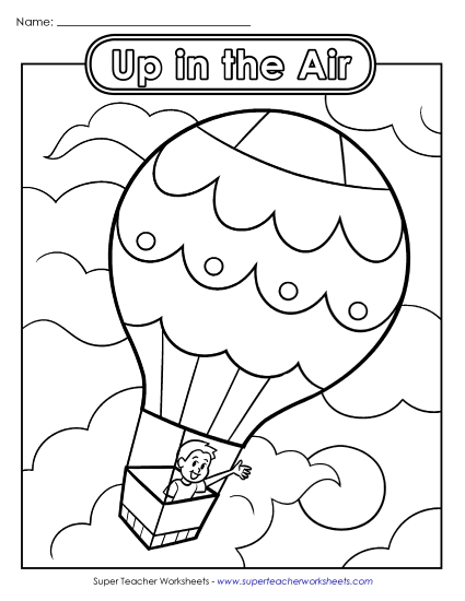 Advanced Pictures (For Older Students) - Up In the Air (Printable PDF Worksheet)