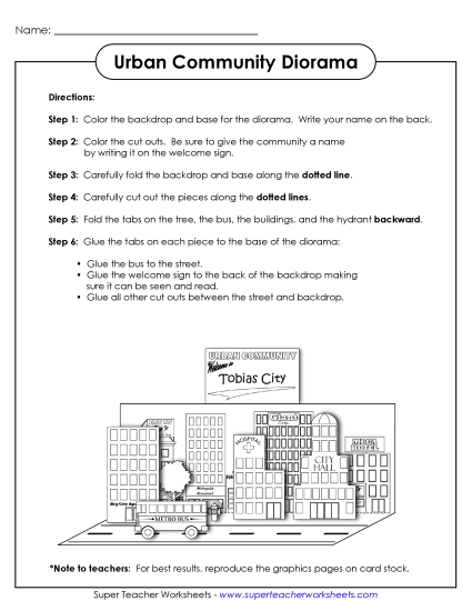 Urban Diarama (Printable PDF Worksheet)