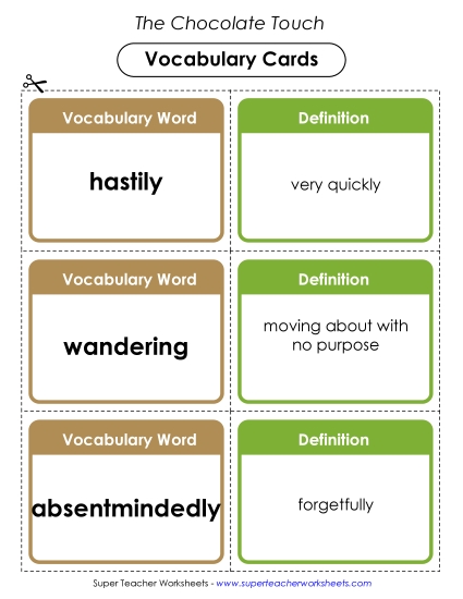 Chapters 1-2 - Vocabulary Cards for Chapters 1 & 2 (Printable PDF Worksheet)