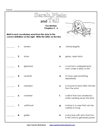 Chapters 5-6 - Vocabulary for Chapters 5-6 (Printable PDF Worksheet)