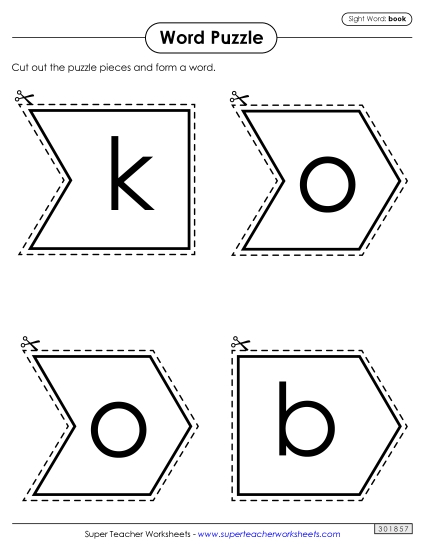 Word Puzzle: Book (Printable PDF Worksheet)