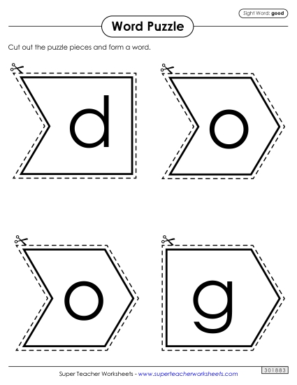 Word Puzzle: Good (Printable PDF Worksheet)