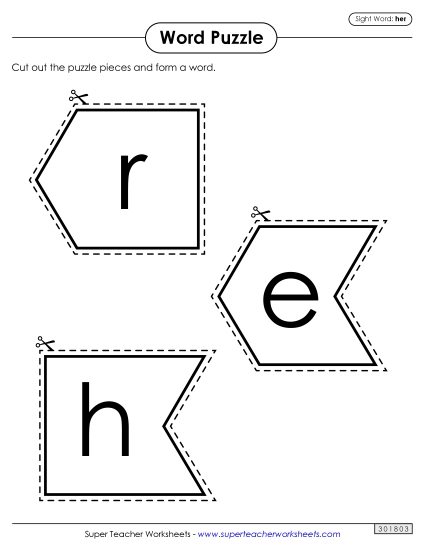 Word Puzzle: Her (Printable PDF Worksheet)