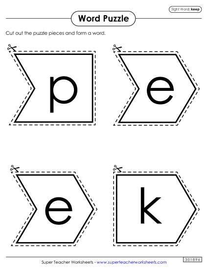 Word Puzzle: Keep (Printable PDF Worksheet)
