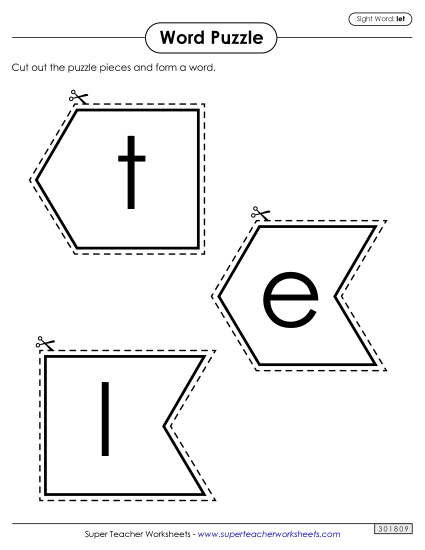 Word Puzzle: Let (Printable PDF Worksheet)