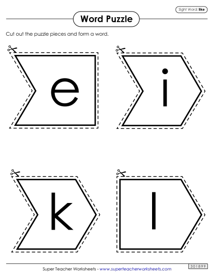 Word Puzzle: Like (Printable PDF Worksheet)