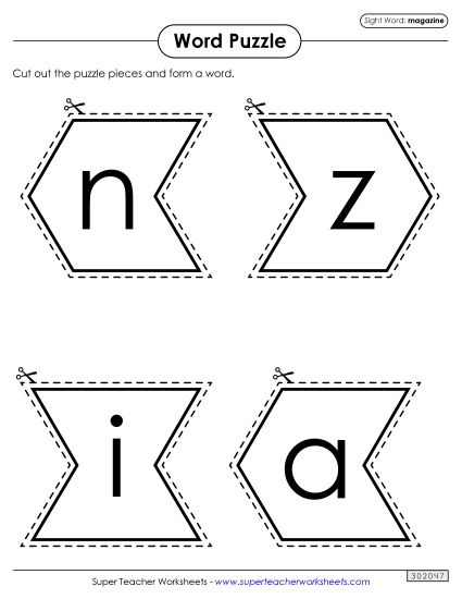 Word Puzzle: Magazine (Printable PDF Worksheet)