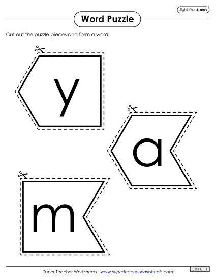 Word Puzzle: May (Printable PDF Worksheet)
