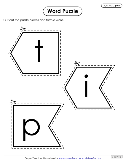 Word Puzzle: Point (Printable PDF Worksheet)