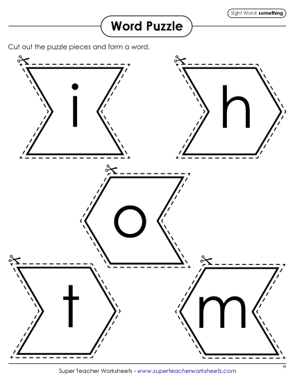Word Puzzle: Something (Printable PDF Worksheet)