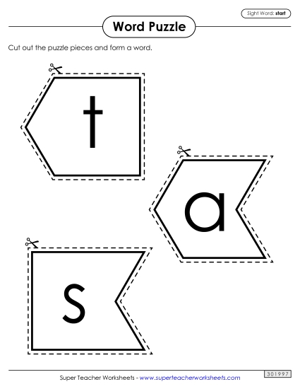 Word Puzzle: Start (Printable PDF Worksheet)