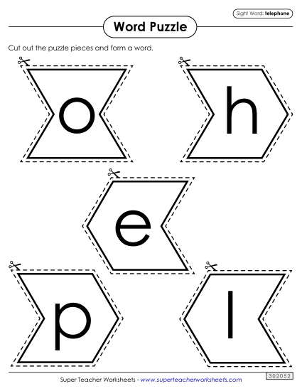 Word Puzzle: Telephone (Printable PDF Worksheet)