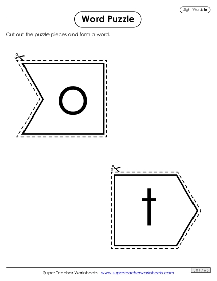 Word Puzzle: To (Printable PDF Worksheet)