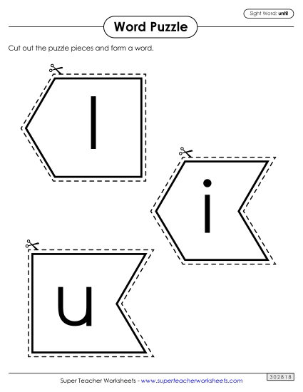 Word Puzzle: Until (Printable PDF Worksheet)