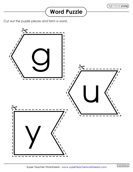 Word Puzzle: Young (Printable PDF Worksheet)