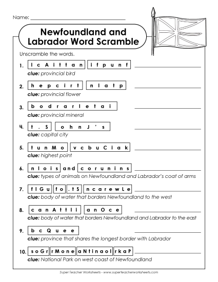Puzzles - Word Scramble (Printable PDF Worksheet)