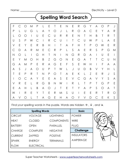 Worksheets and Activities - Word Search  (Printable PDF Worksheet)