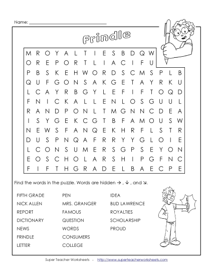Whole Book - Word Search (Printable PDF Worksheet)