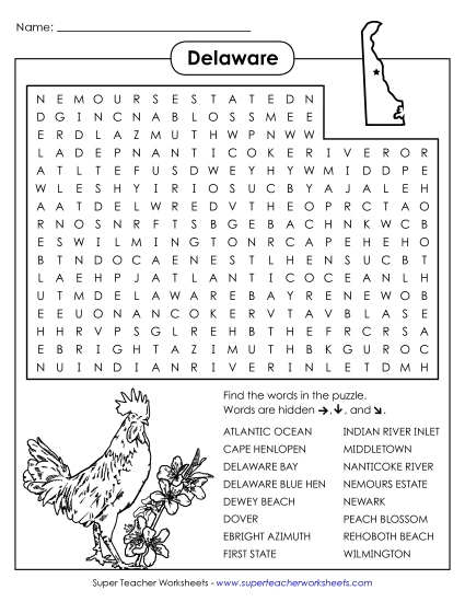Puzzles - Word Search Puzzle (Printable PDF Worksheet)