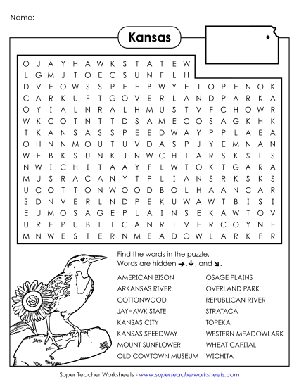 Puzzles - Word Search Puzzle (Printable PDF Worksheet)