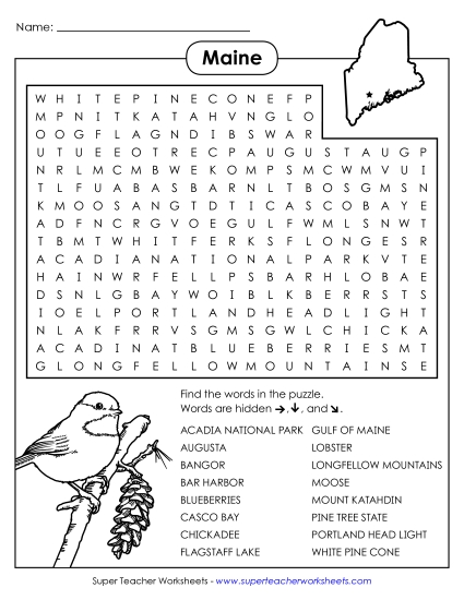 Puzzles - Word Search Puzzle (Printable PDF Worksheet)