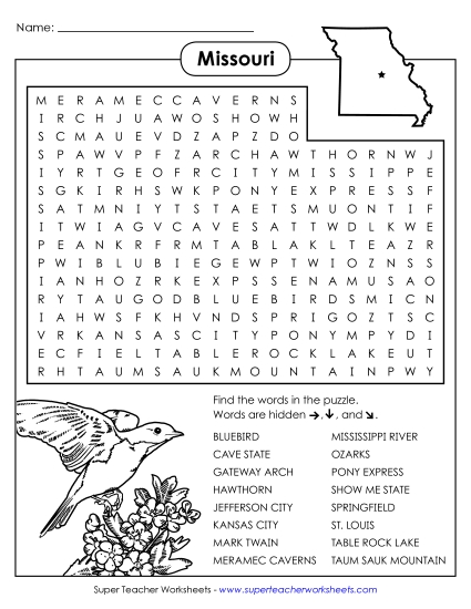 Puzzles - Word Search Puzzle (Printable PDF Worksheet)