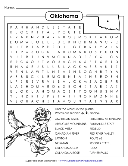 Puzzles - Word Search Puzzle (Printable PDF Worksheet)