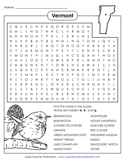 Puzzles - Word Search Puzzle (Printable PDF Worksheet)