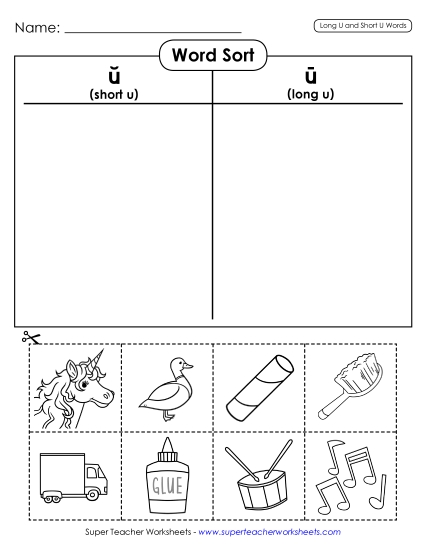 Word Sort (Cut-and-Glue) (Printable PDF Worksheet)