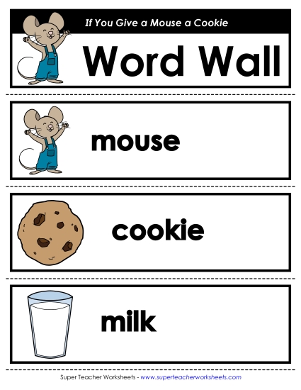 Word Wall Pocket Chart - Word Wall or Pocket Chart Words (Printable PDF Worksheet)