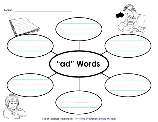 Worksheets - Word Web (-ad) (Printable PDF Worksheet)