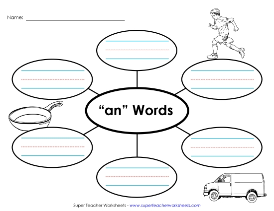 Worksheets - Word Web (-an) (Printable PDF Worksheet)
