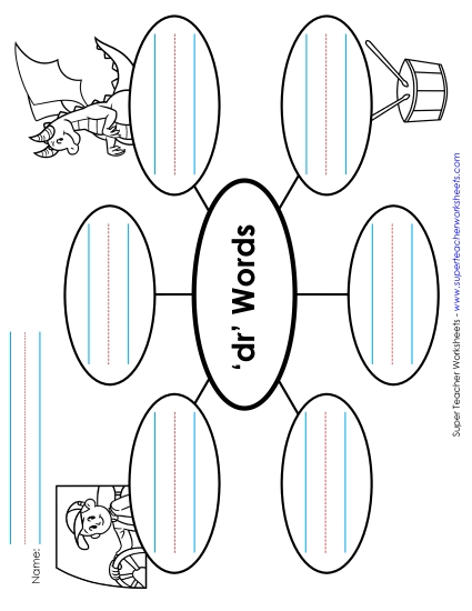 Worksheets - Word Web (Dr- Words) (Printable PDF Worksheet)