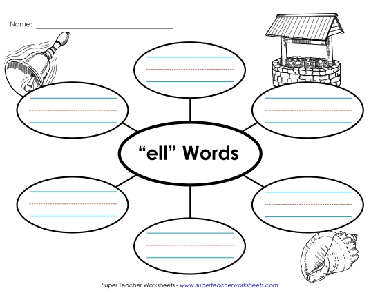 Worksheets - Word Web (-ell) (Printable PDF Worksheet)