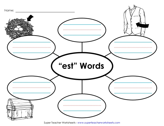 Worksheets - Word Web (-est) (Printable PDF Worksheet)