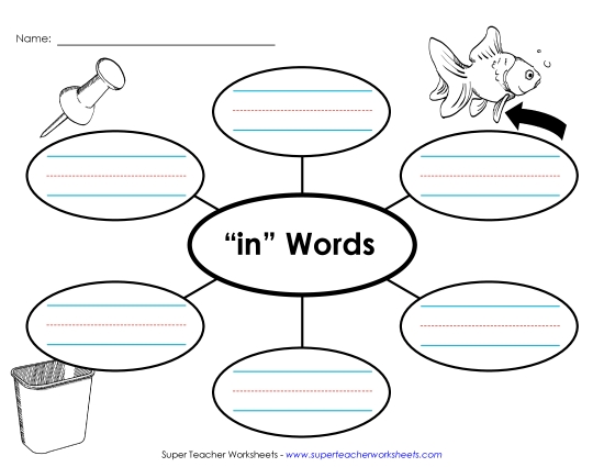 Worksheets - Word Web (-in) (Printable PDF Worksheet)