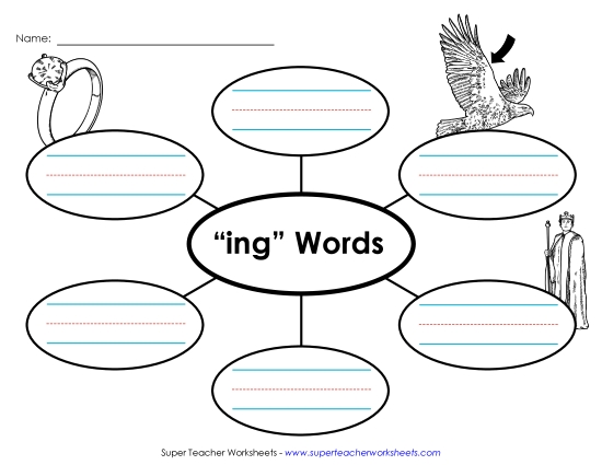 Worksheets - Word Web (-ing) (Printable PDF Worksheet)