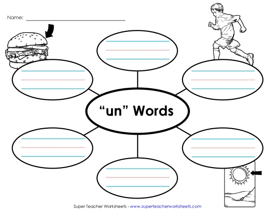 Worksheets - Word Web (-un) (Printable PDF Worksheet)