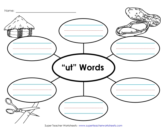 Worksheets - Word Web (-ut) (Printable PDF Worksheet)