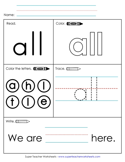 Worksheet 1: All (Printable PDF Worksheet)