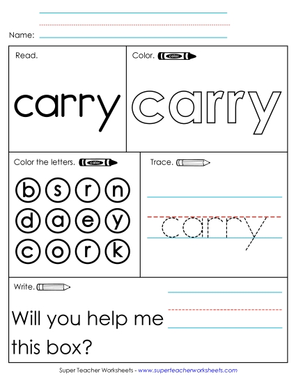 Worksheet 1: Carry (Printable PDF Worksheet)