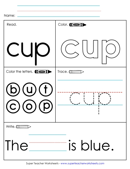 Worksheet 1: Cup (Printable PDF Worksheet)