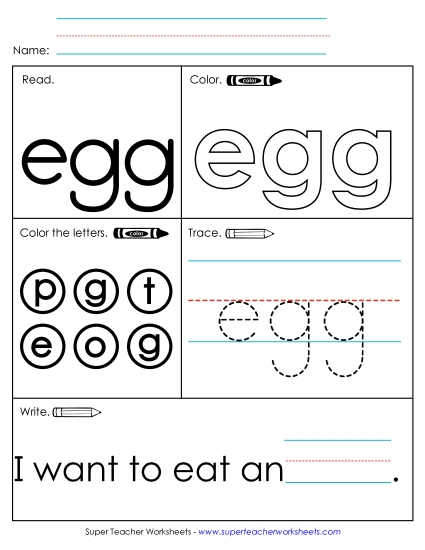 Worksheet 1: Egg (Printable PDF Worksheet)